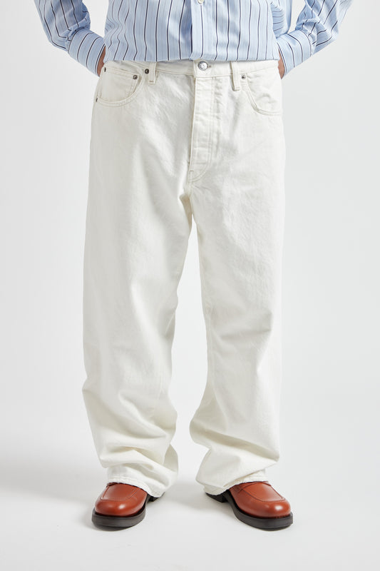 Wide Twist Denim - Vintage White