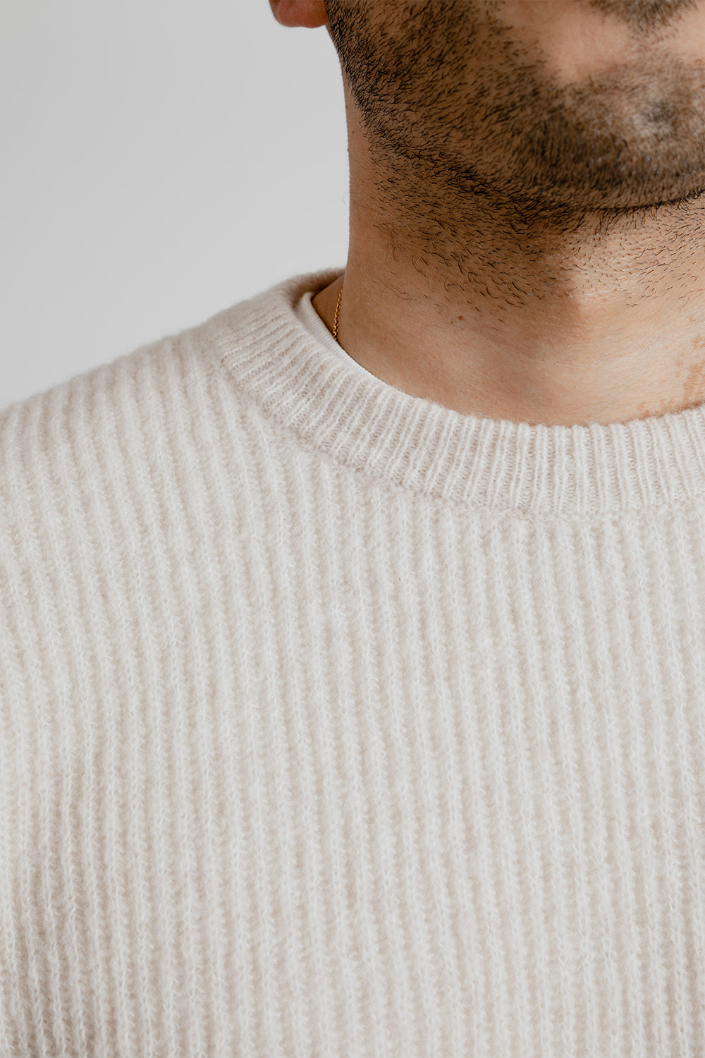 Sunflower Air Rib Knit in Off-White