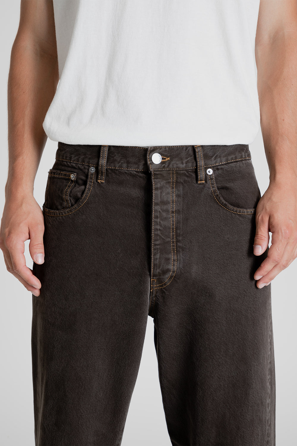 Sunflower Denim Wide Twist in Vintage Brown
