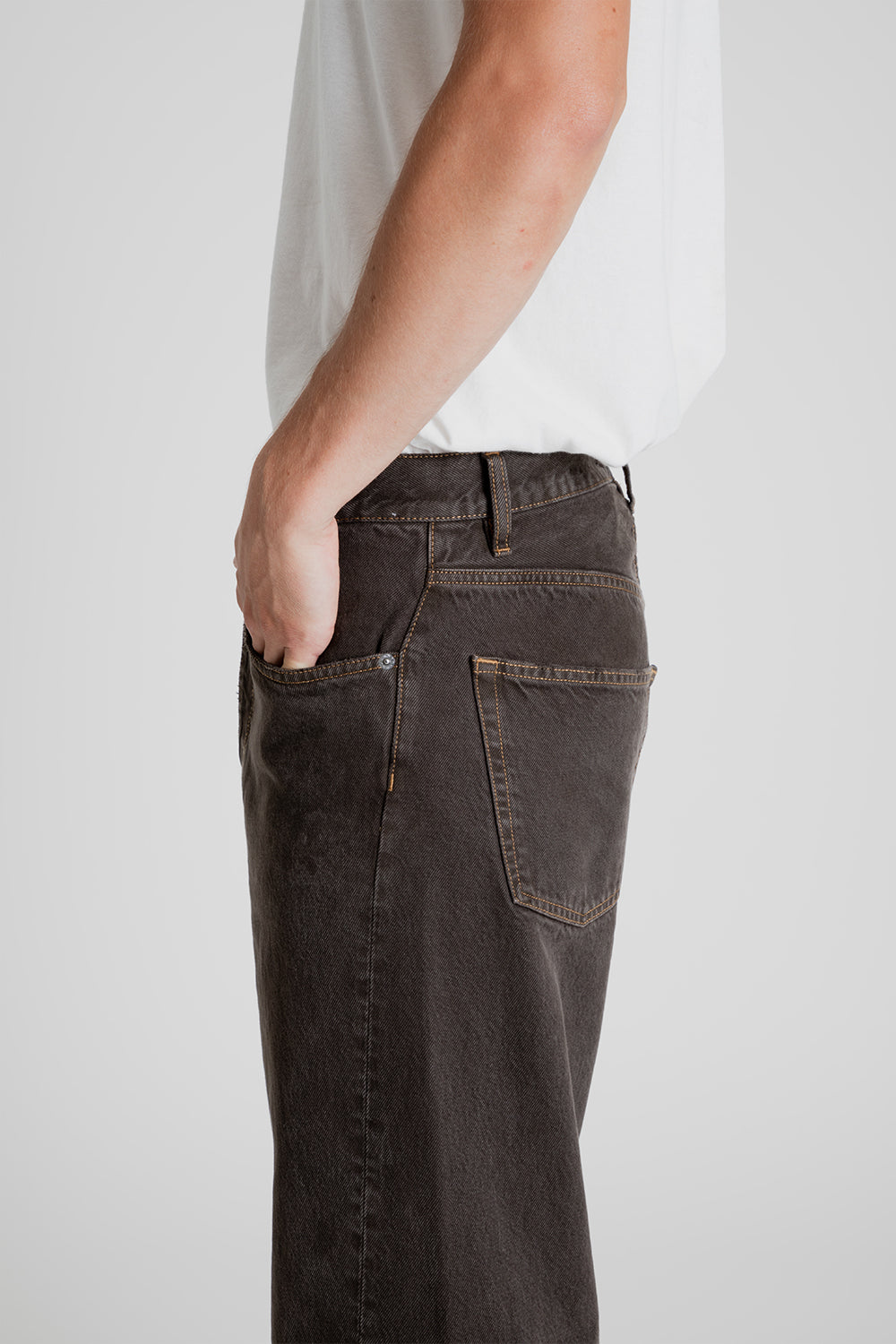 Sunflower Denim Wide Twist in Vintage Brown
