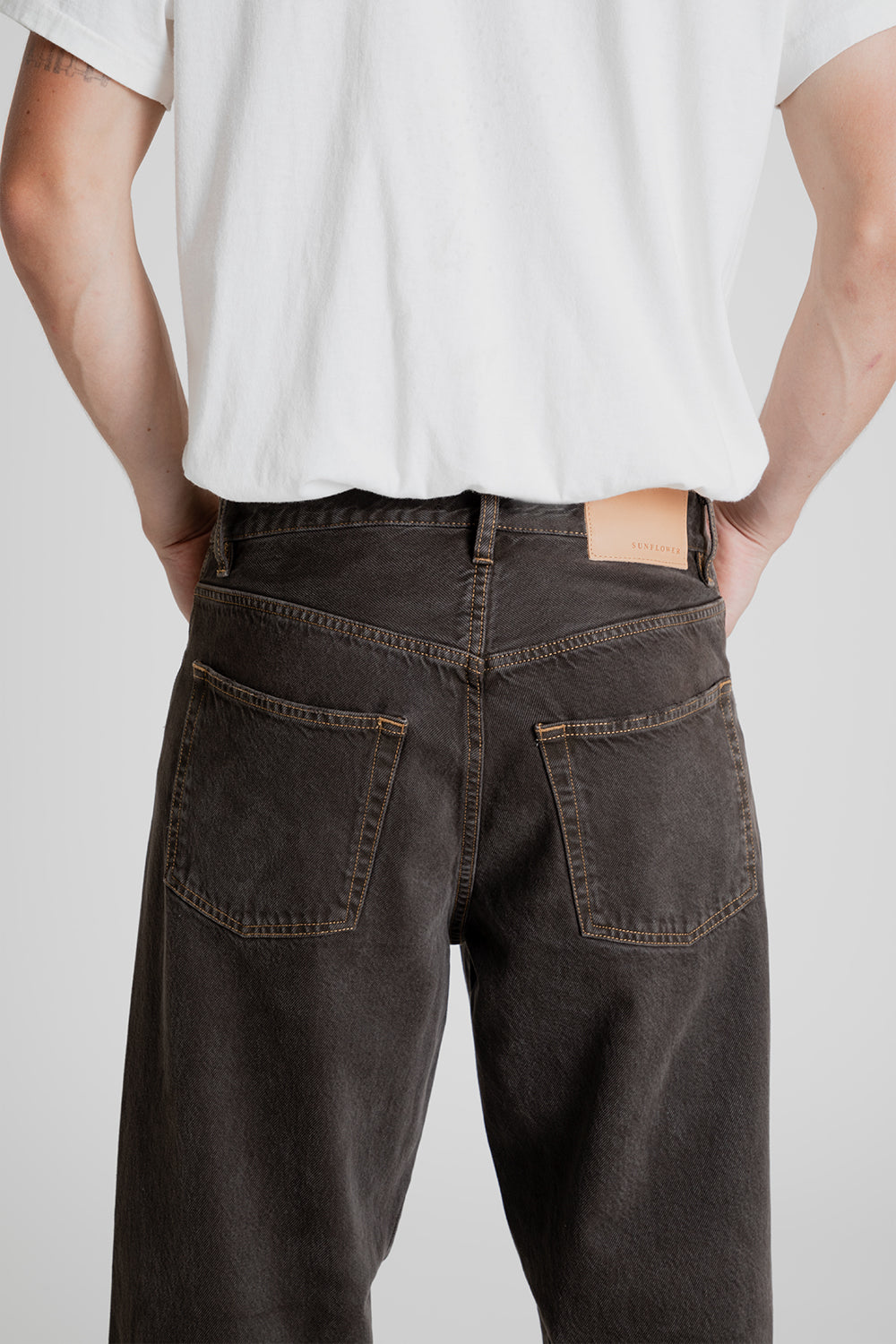 Sunflower Denim Wide Twist in Vintage Brown