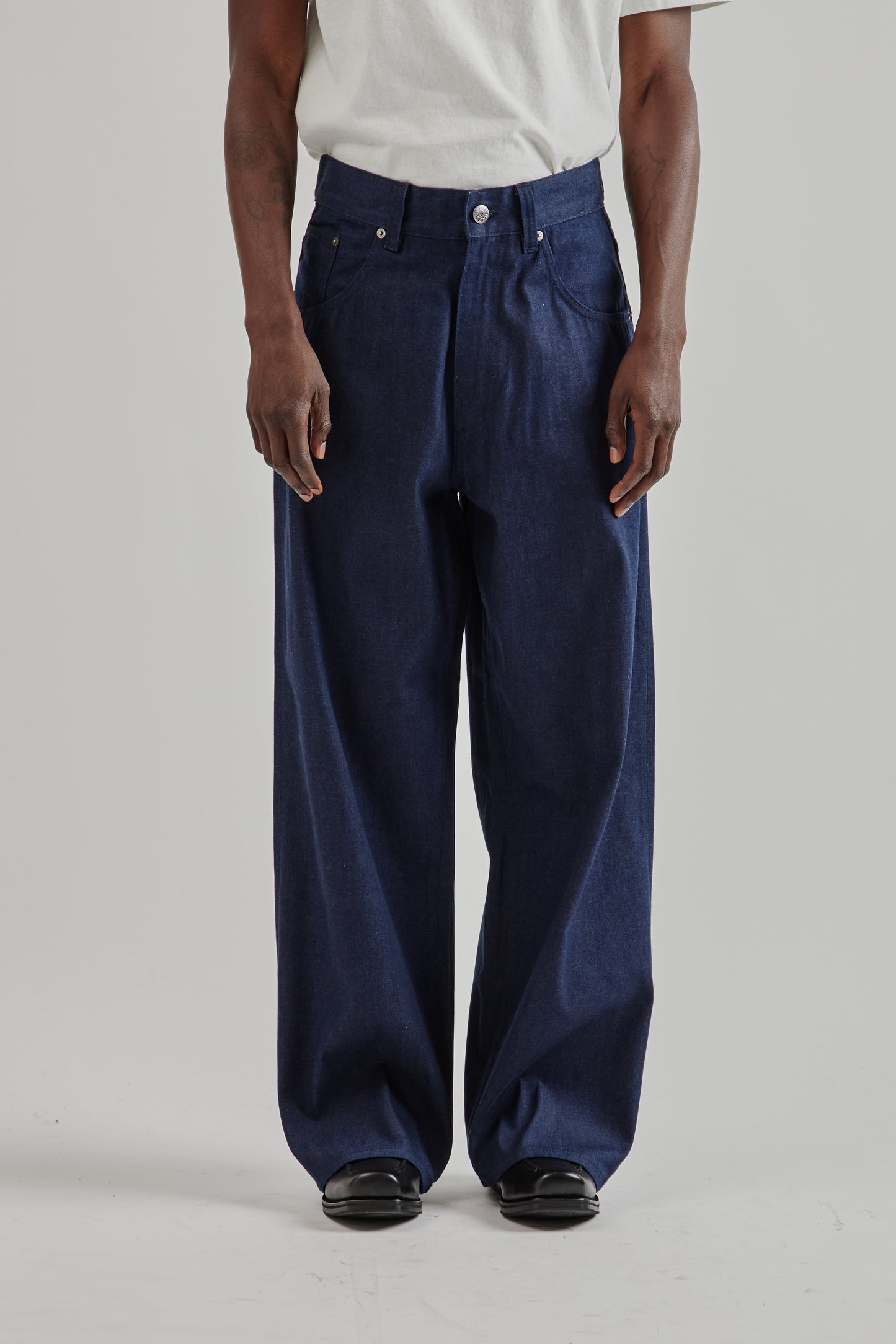 Sunflower FW25 Super Wide Cinch Denim Indigo Raw4