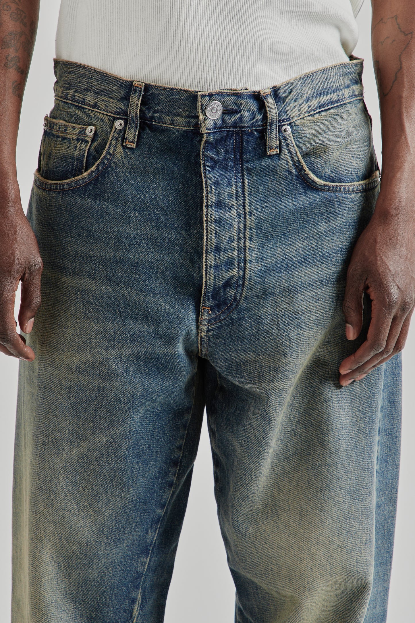 Wide Twist Denim - Dirty Blue