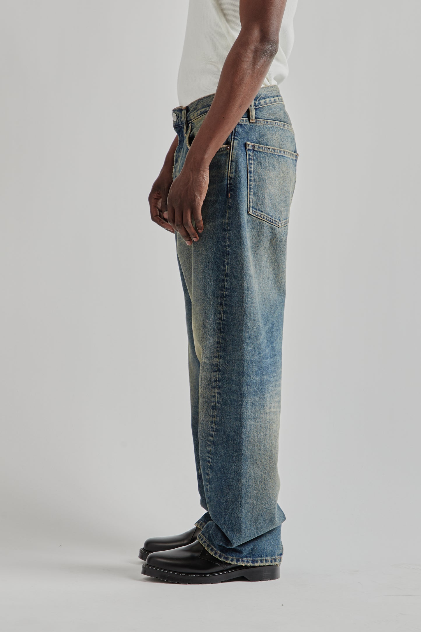 Wide Twist Denim - Dirty Blue