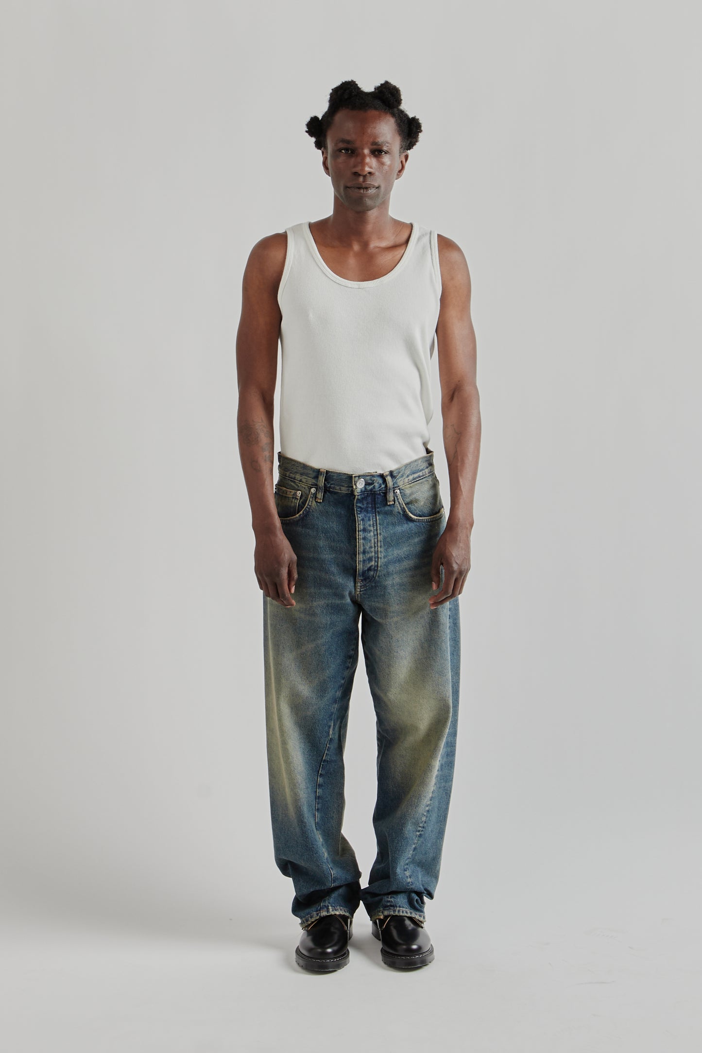 Wide Twist Denim - Dirty Blue