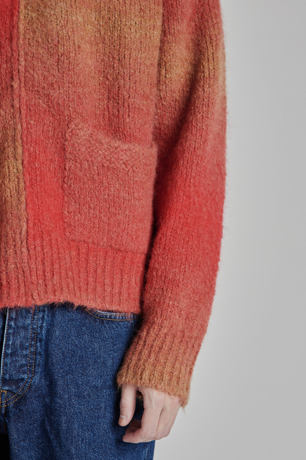 Sunflower Ombre Zip Cardigan Red 08