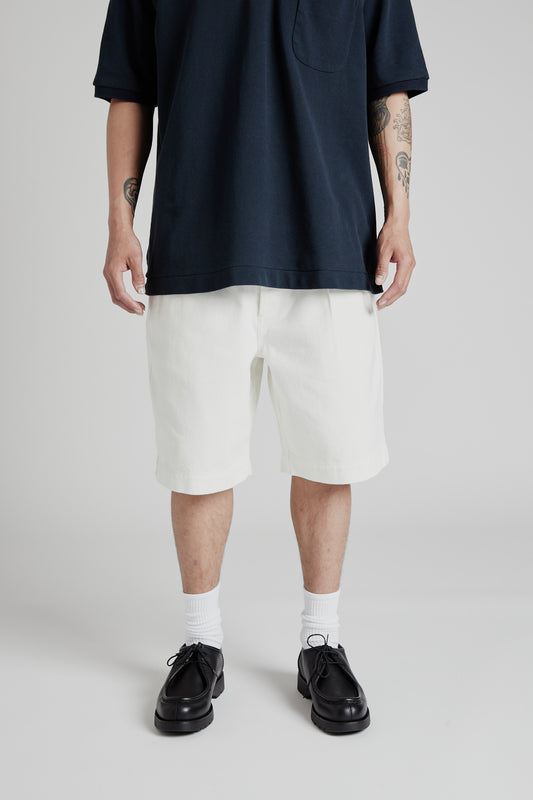 Pleated Shorts - White - Wallace Mercantile Shop