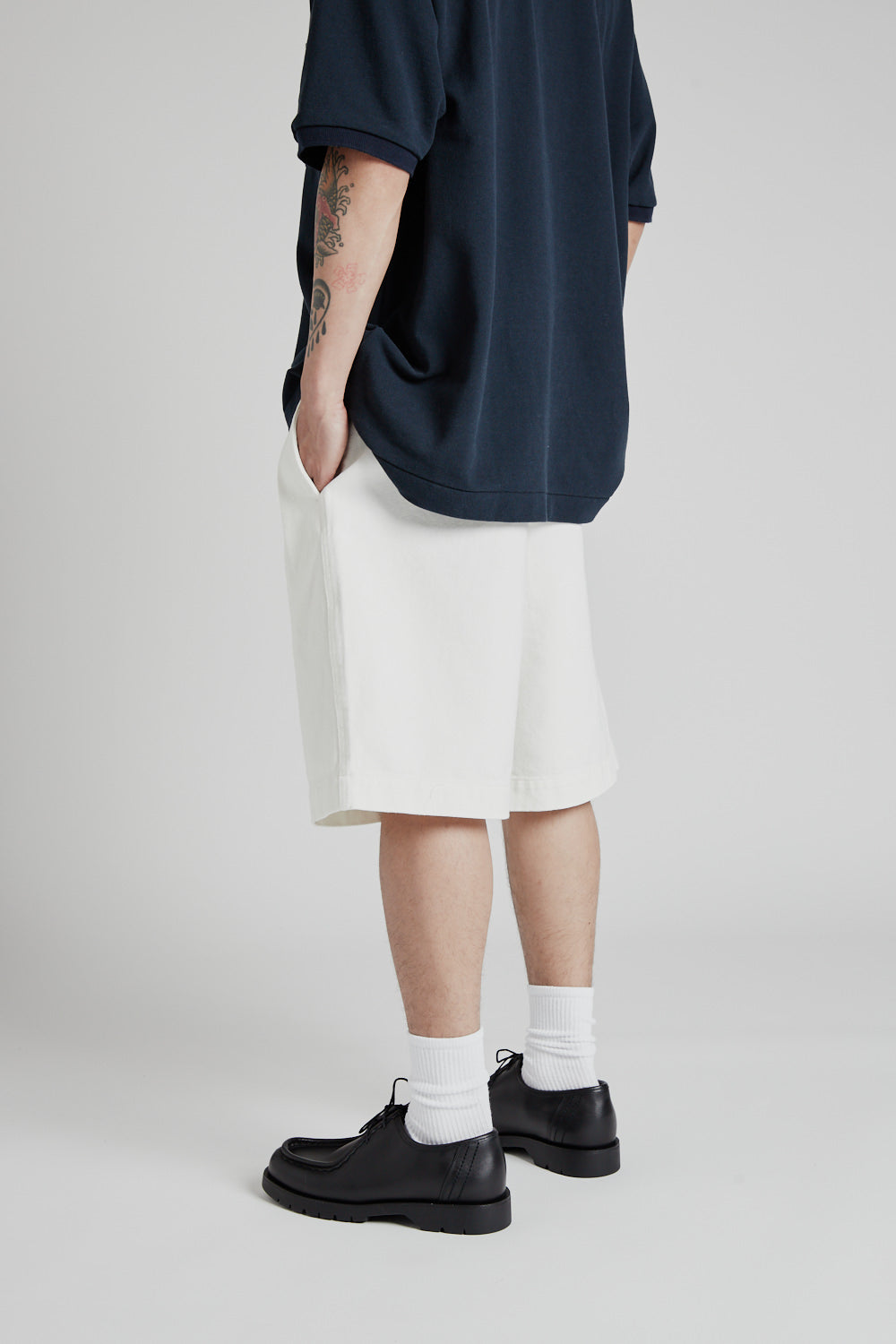 Pleated Shorts - White - Wallace Mercantile Shop
