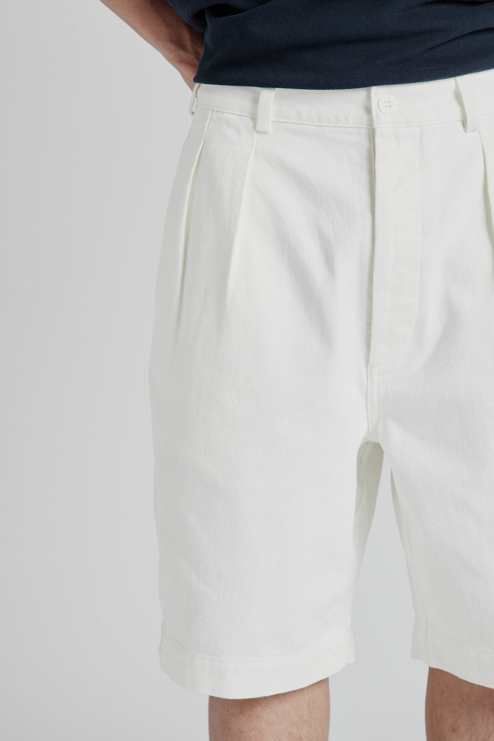 Pleated Shorts - White - Wallace Mercantile Shop