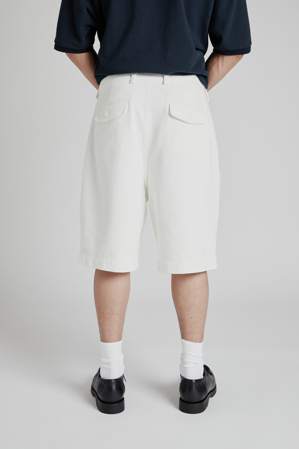 Pleated Shorts - White - Wallace Mercantile Shop