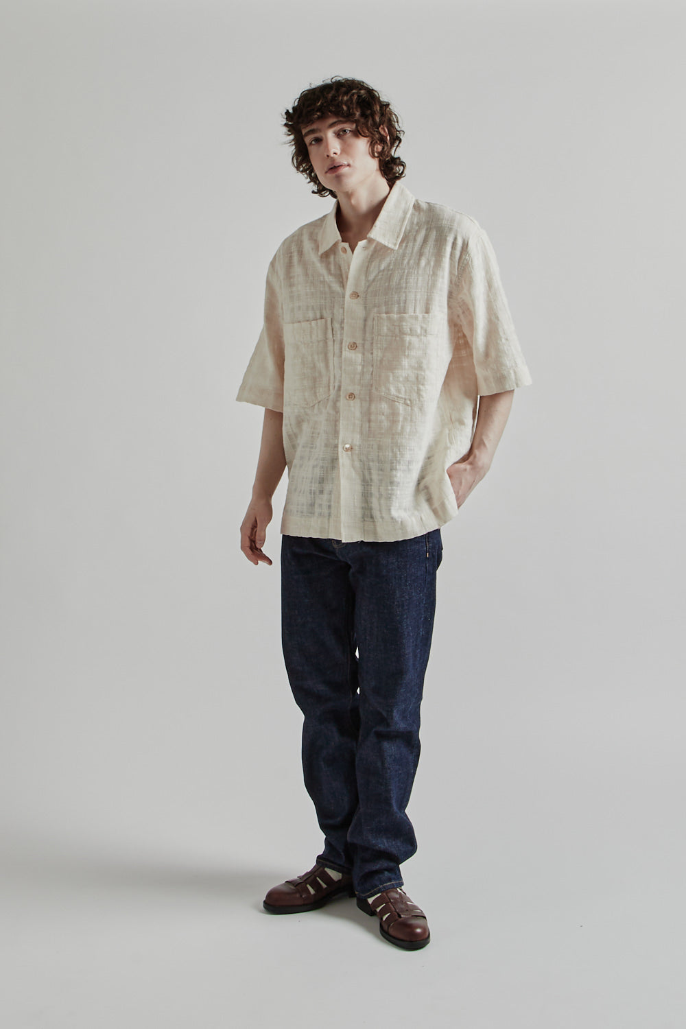 Adam Shirt - Off White - Wallace Mercantile Shop