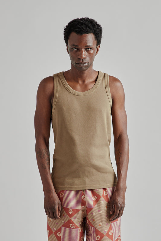 Sunflower SS25 Rib Tank Top Khaki 1