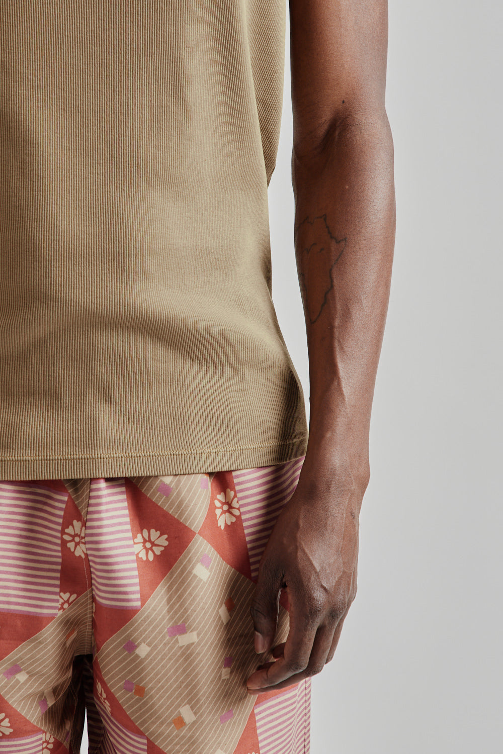 Sunflower SS25 Rib Tank Top Khaki 7