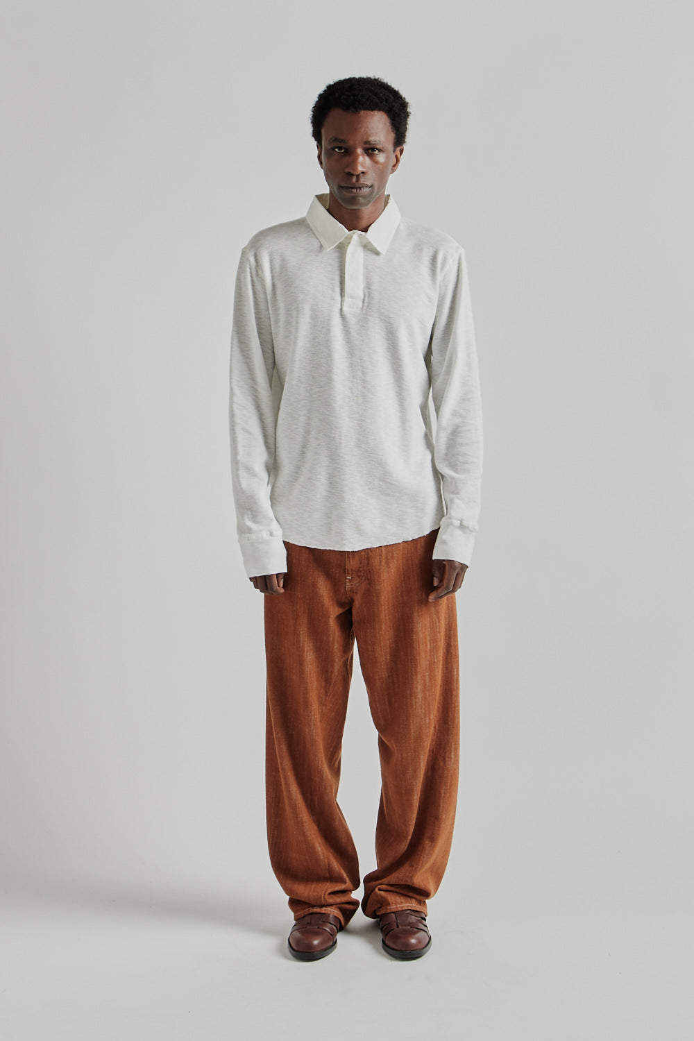 Sunflower SS25 Rugby Waffle Tee White 1