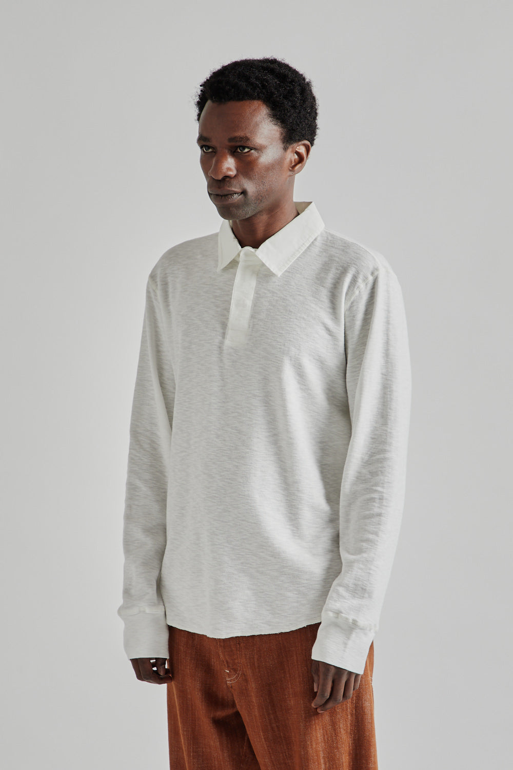 Sunflower SS25 Rugby Waffle Tee White 3