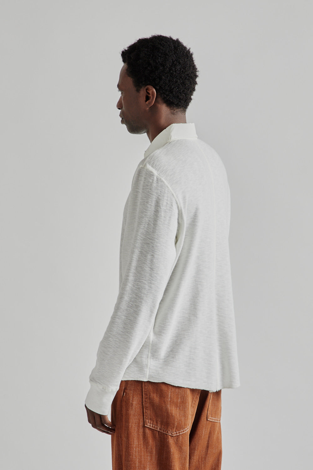 Sunflower SS25 Rugby Waffle Tee White 4