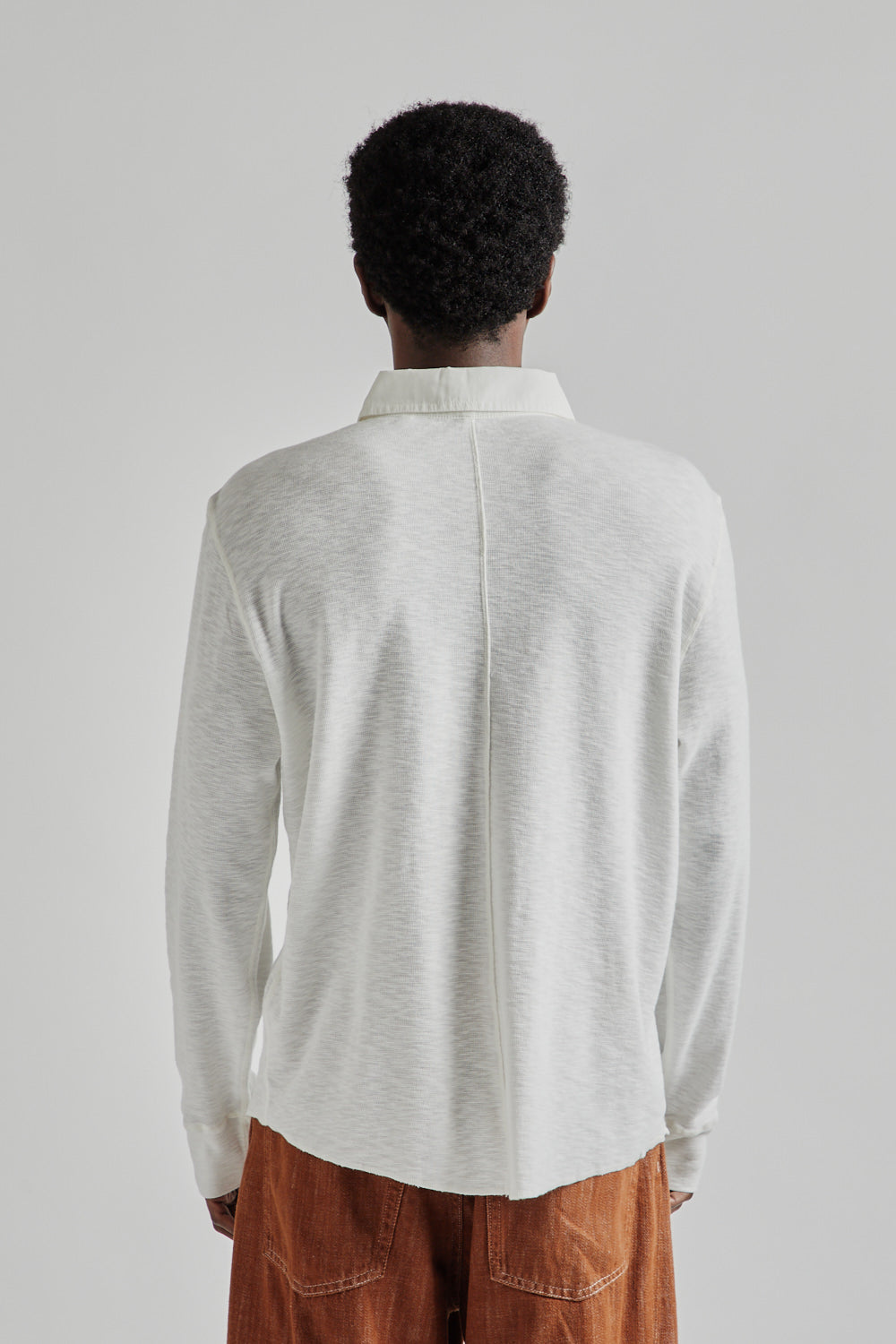 Sunflower SS25 Rugby Waffle Tee White 5
