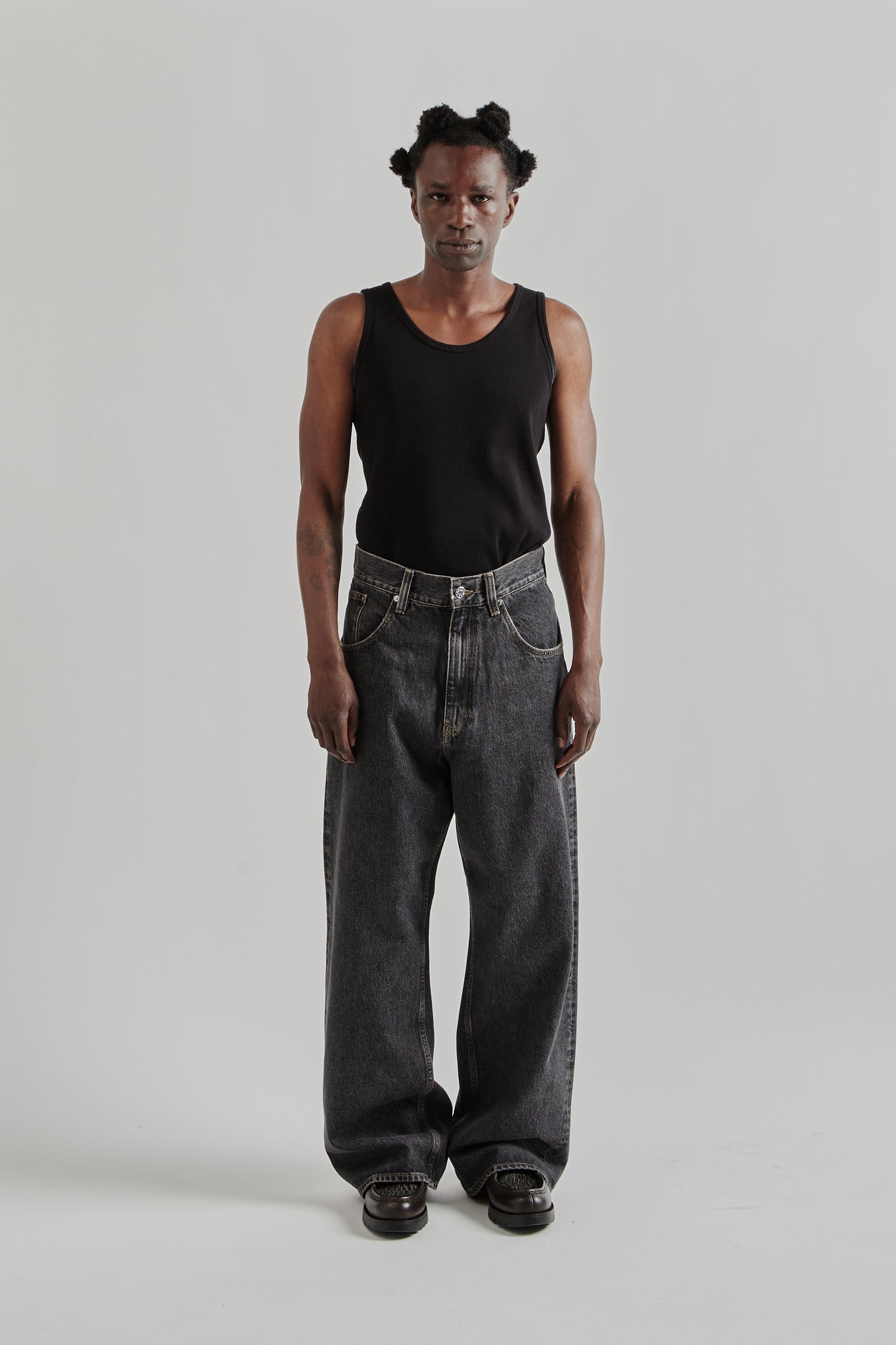 Super Wide Denim - Black Stone
