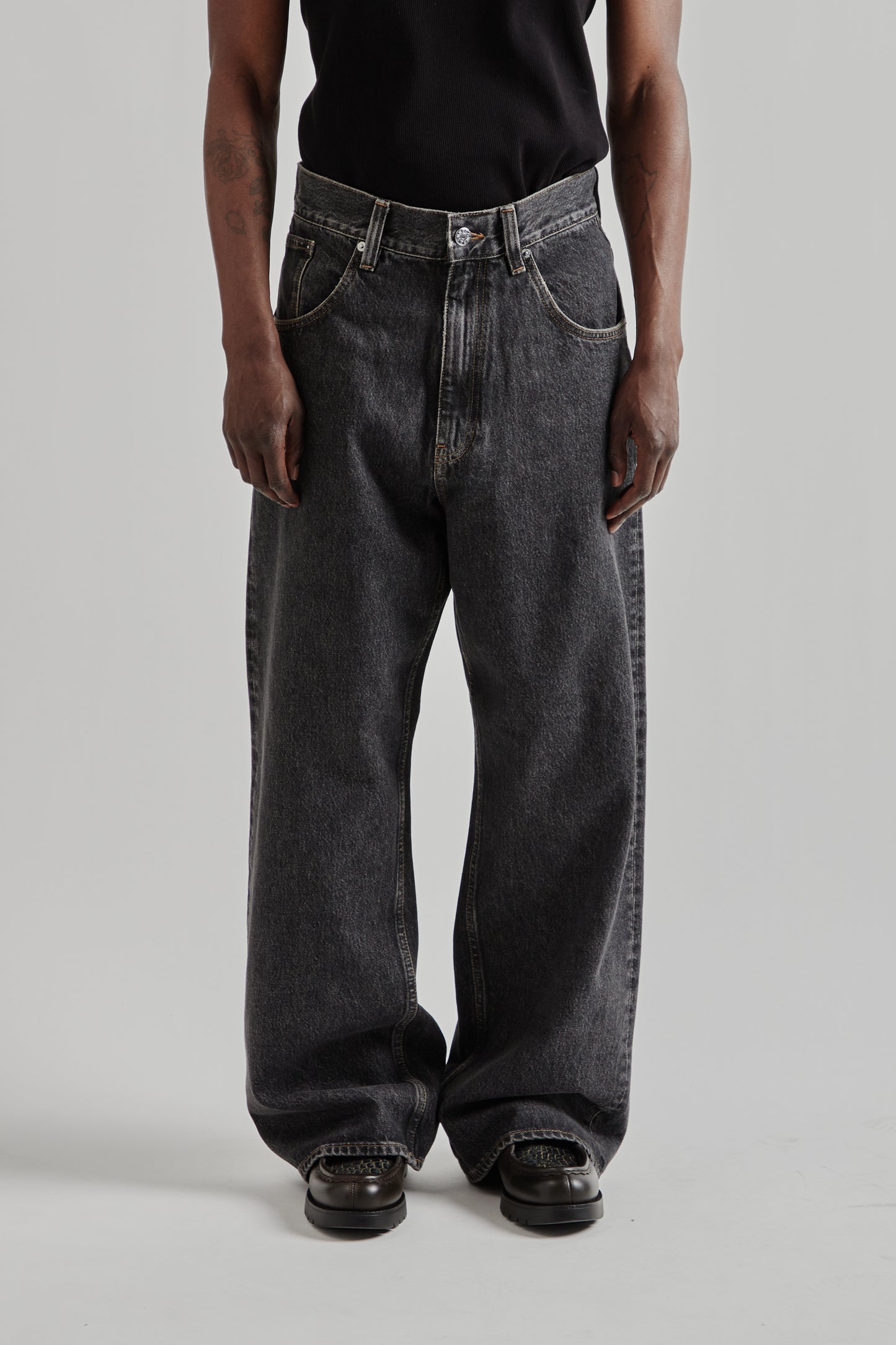 Super Wide Denim - Black Stone