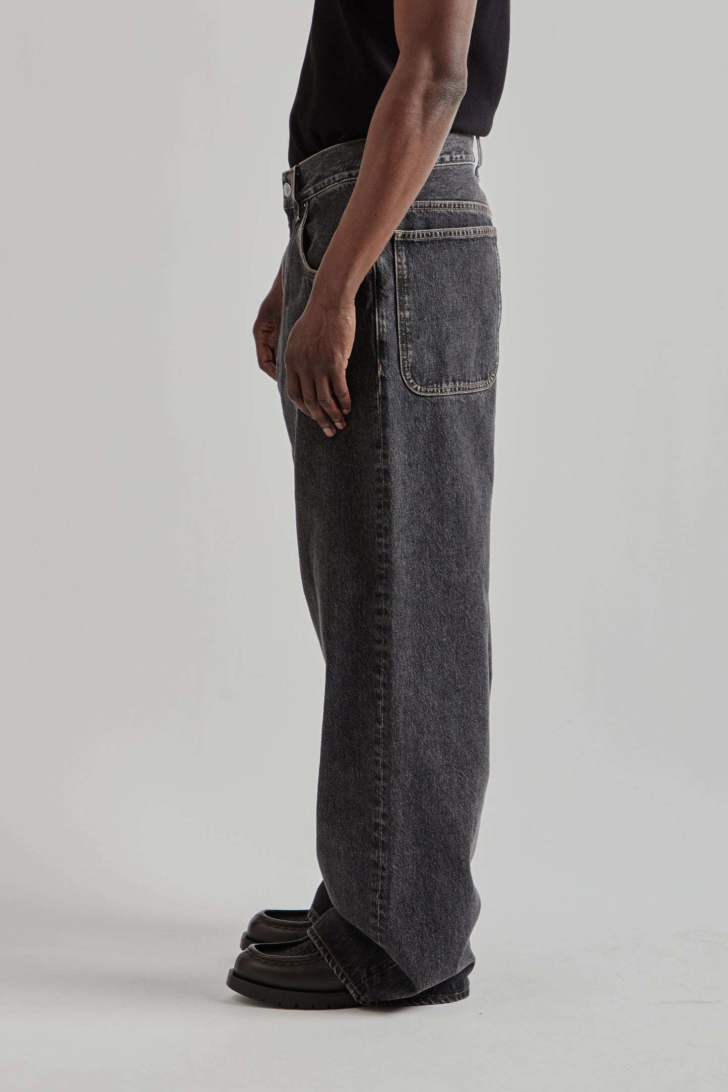 Super Wide Denim - Black Stone
