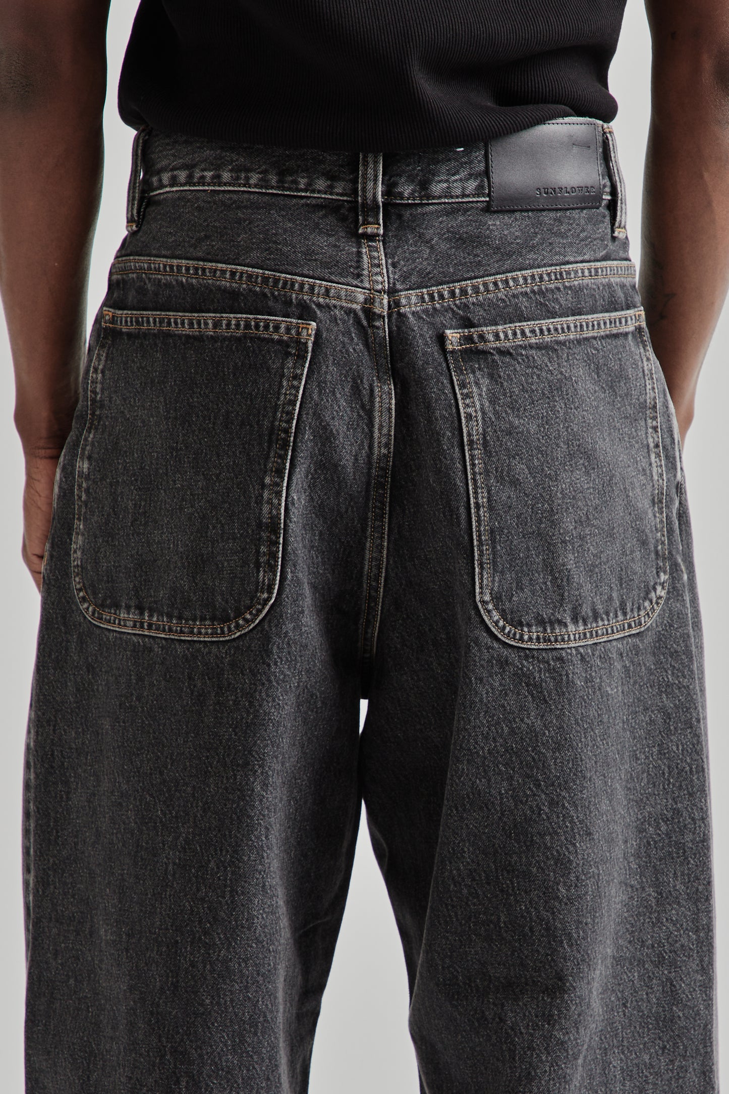 Super Wide Denim - Black Stone