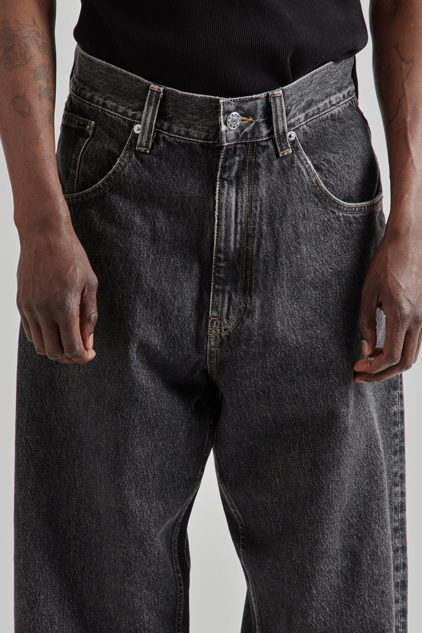 Super Wide Denim - Black Stone
