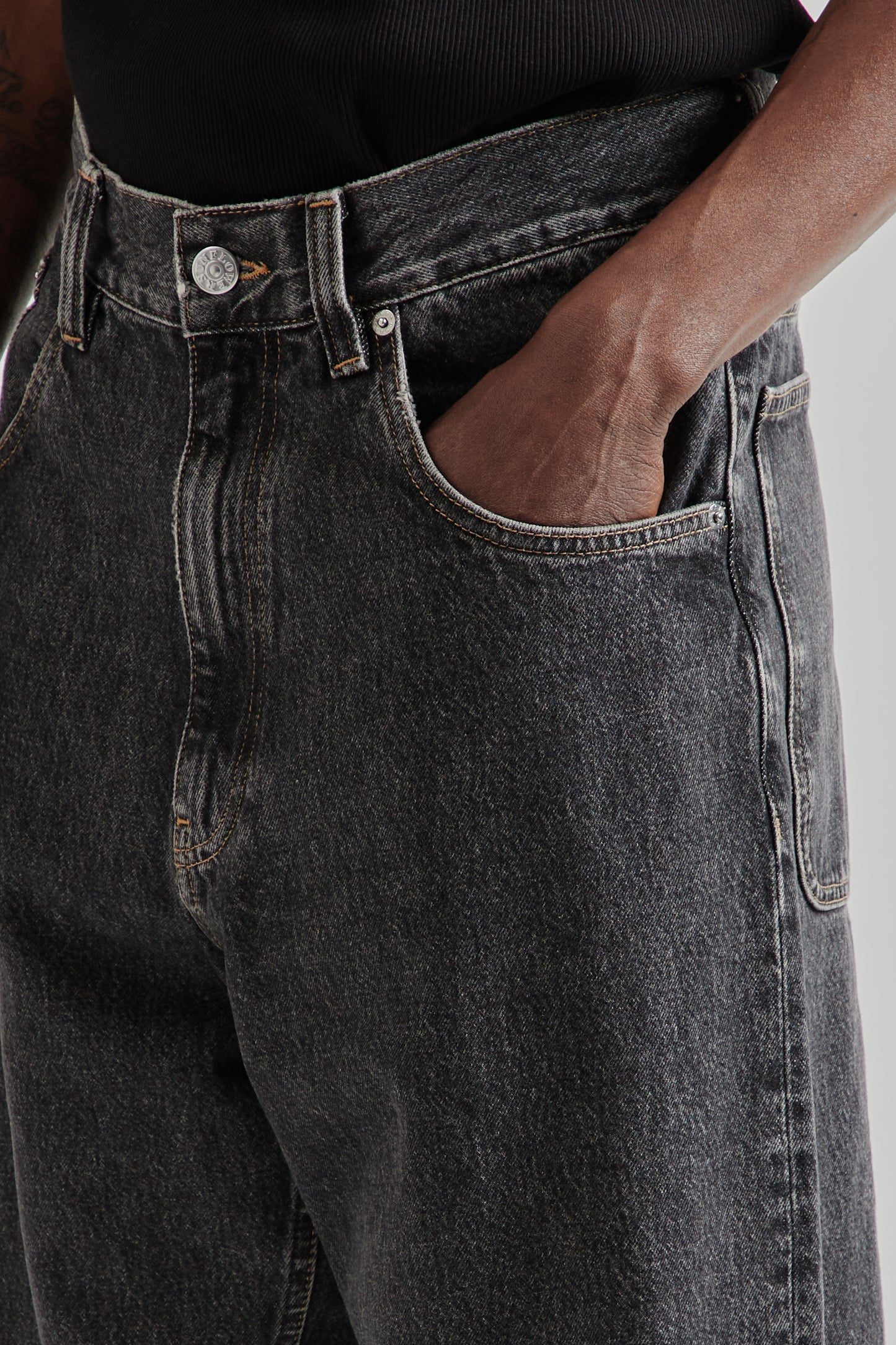 Super Wide Denim - Black Stone