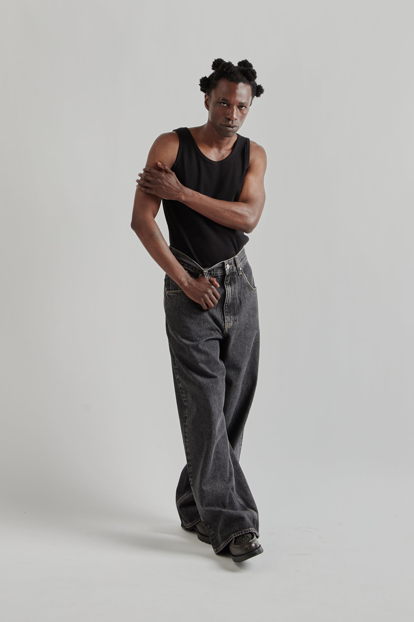 Super Wide Denim - Black Stone