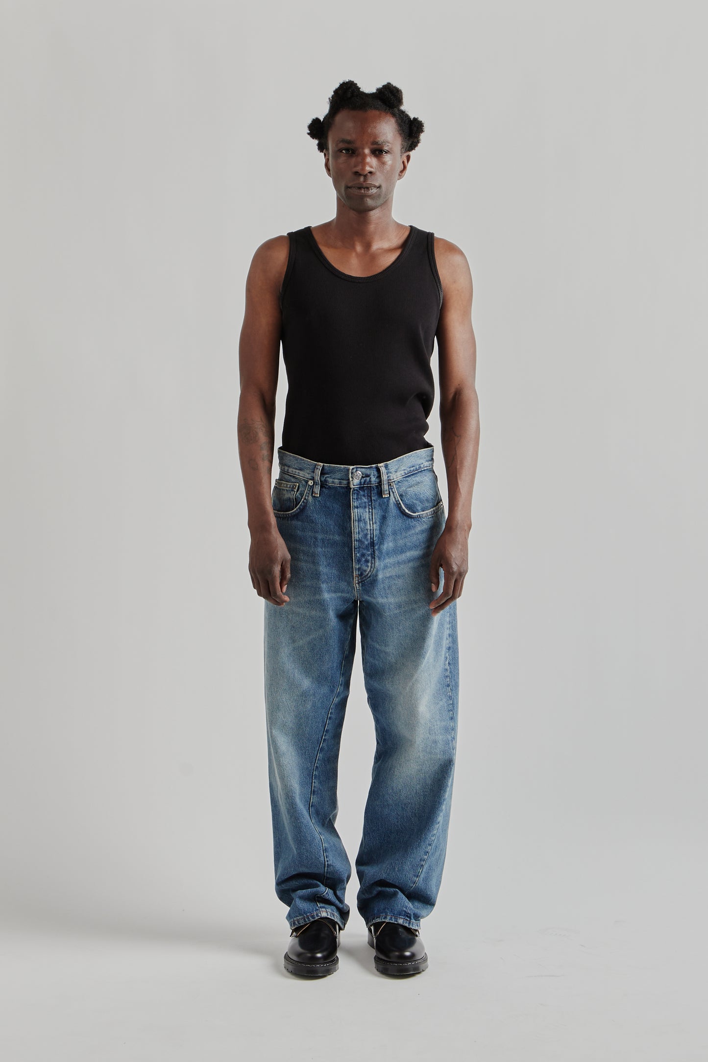 Wide Twist Denim - Dark Blue Vintage