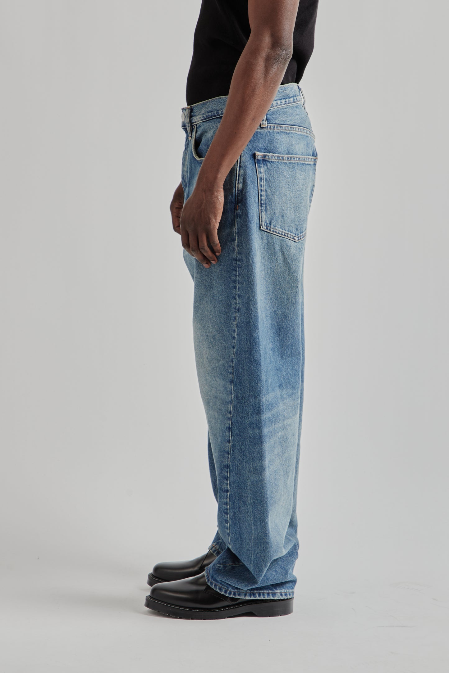 Wide Twist Denim - Dark Blue Vintage