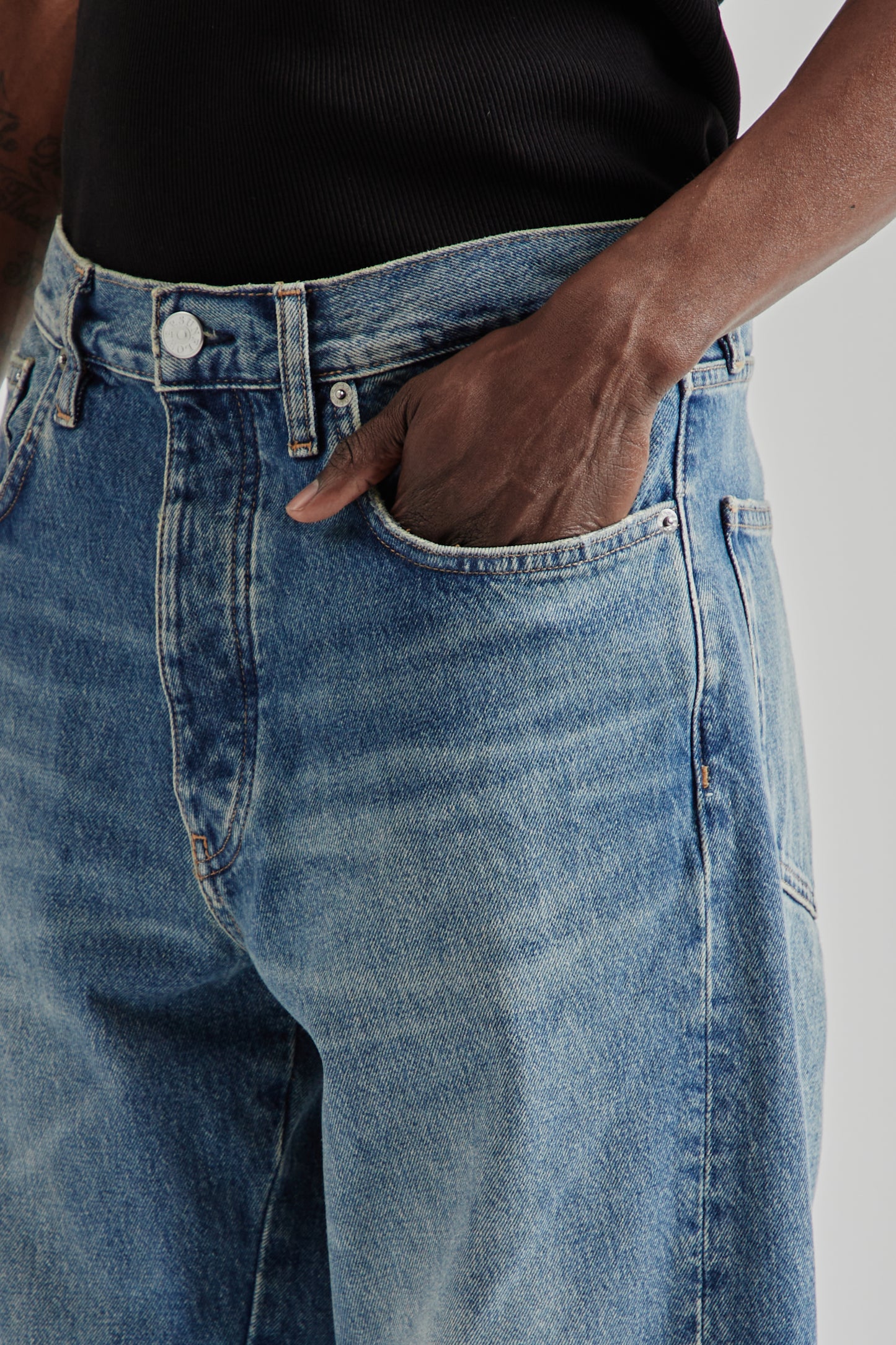 Wide Twist Denim - Dark Blue Vintage