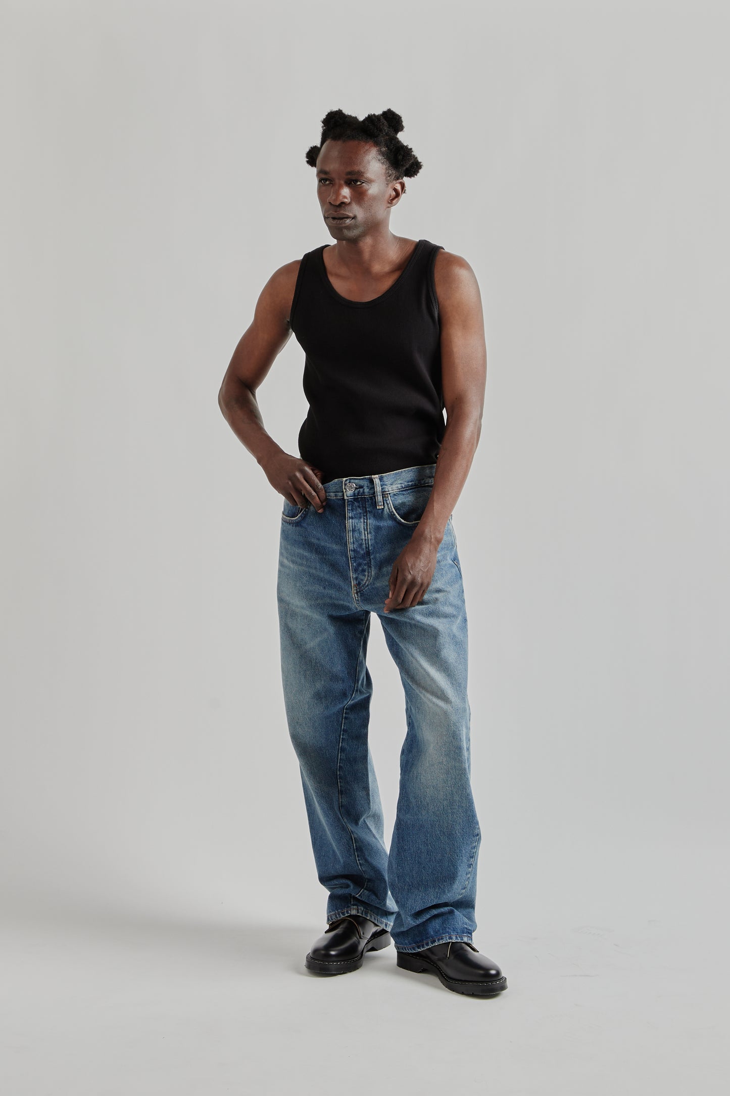 Wide Twist Denim - Dark Blue Vintage