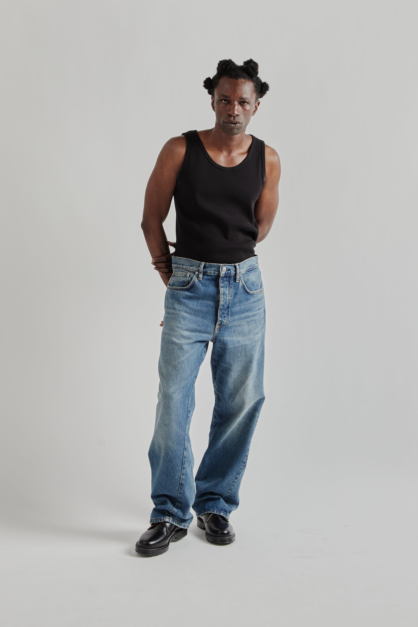 Wide Twist Denim - Dark Blue Vintage