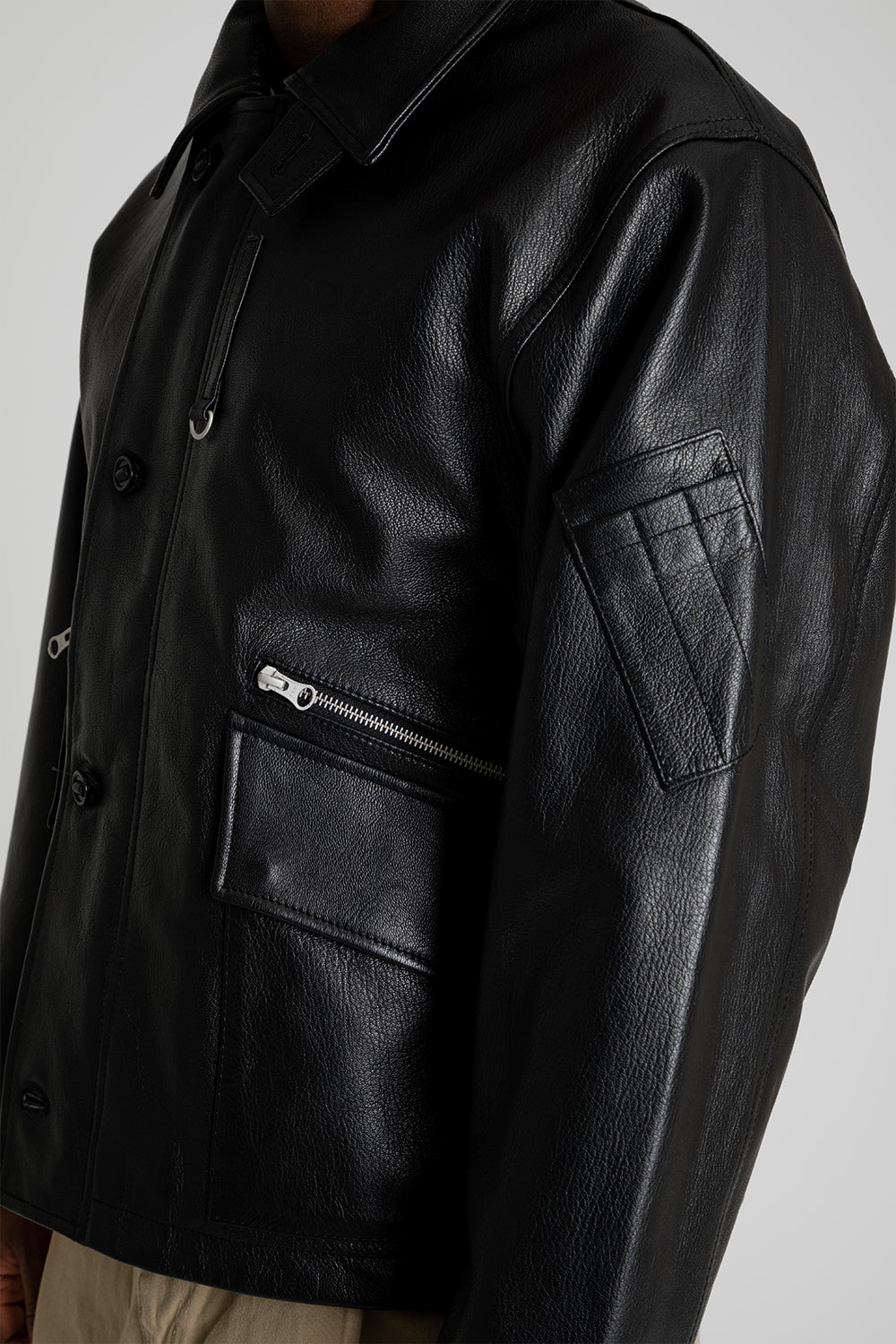 Uniform Bridge MK-3 Leather Jacket Black Detail 02