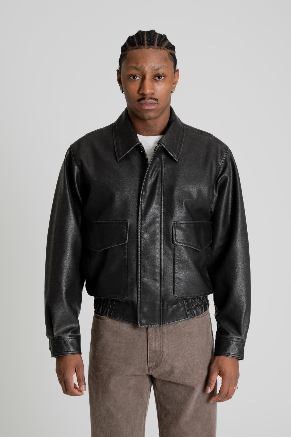 Bomber Jacket Mens Cropped Blazer Vegan Best Cropped Leather