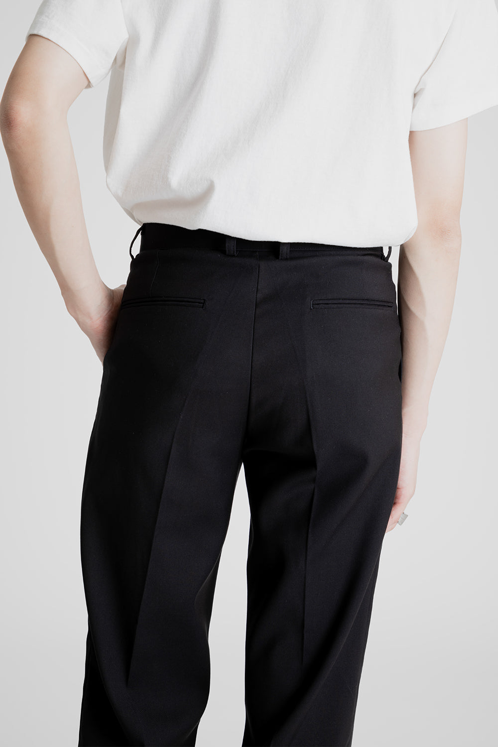 Uniform Bridge Wide Slacks Pants in Black