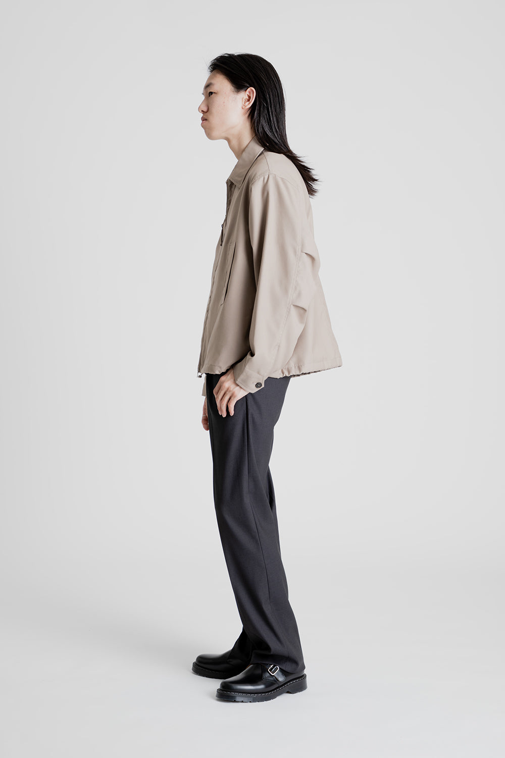 Uniform Bridge Wide Slacks Pants Grey
