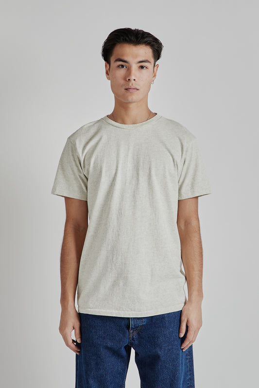 Velva Sheen 2 Pack Crewneck Tee White Oatmeal 2