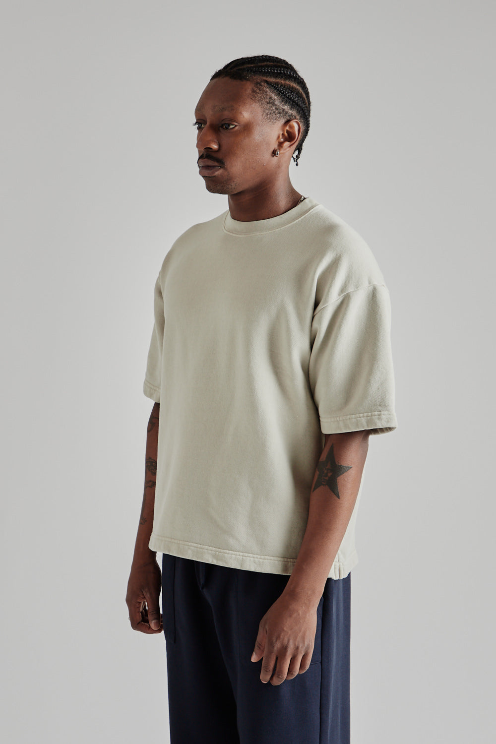 8oz Pigment Dyed Crewneck Big Tee - Grey