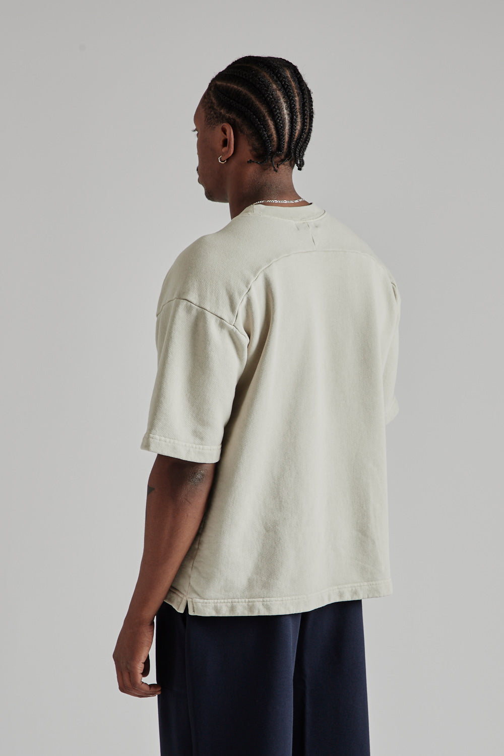 8oz Pigment Dyed Crewneck Big Tee - Grey