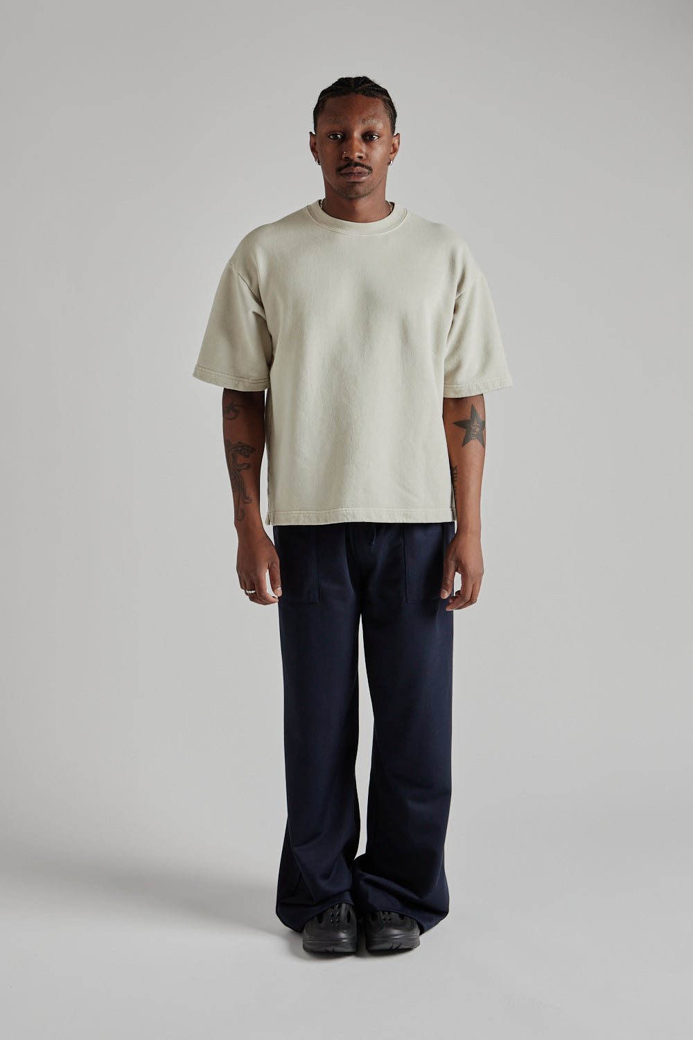 8oz Pigment Dyed Crewneck Big Tee - Grey