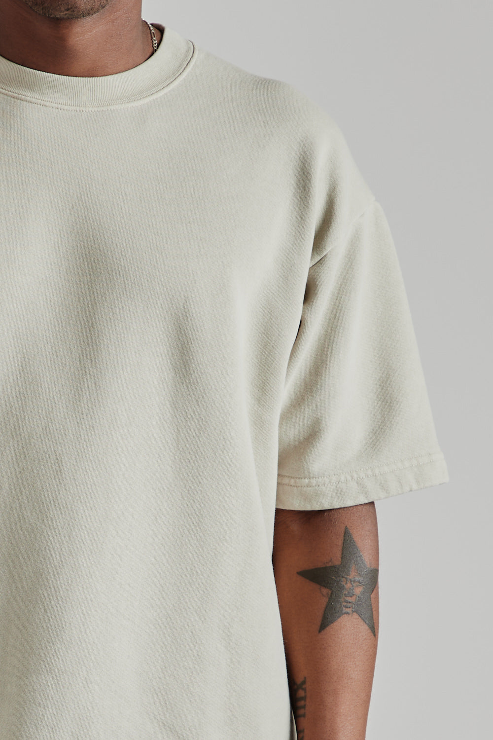 8oz Pigment Dyed Crewneck Big Tee - Grey