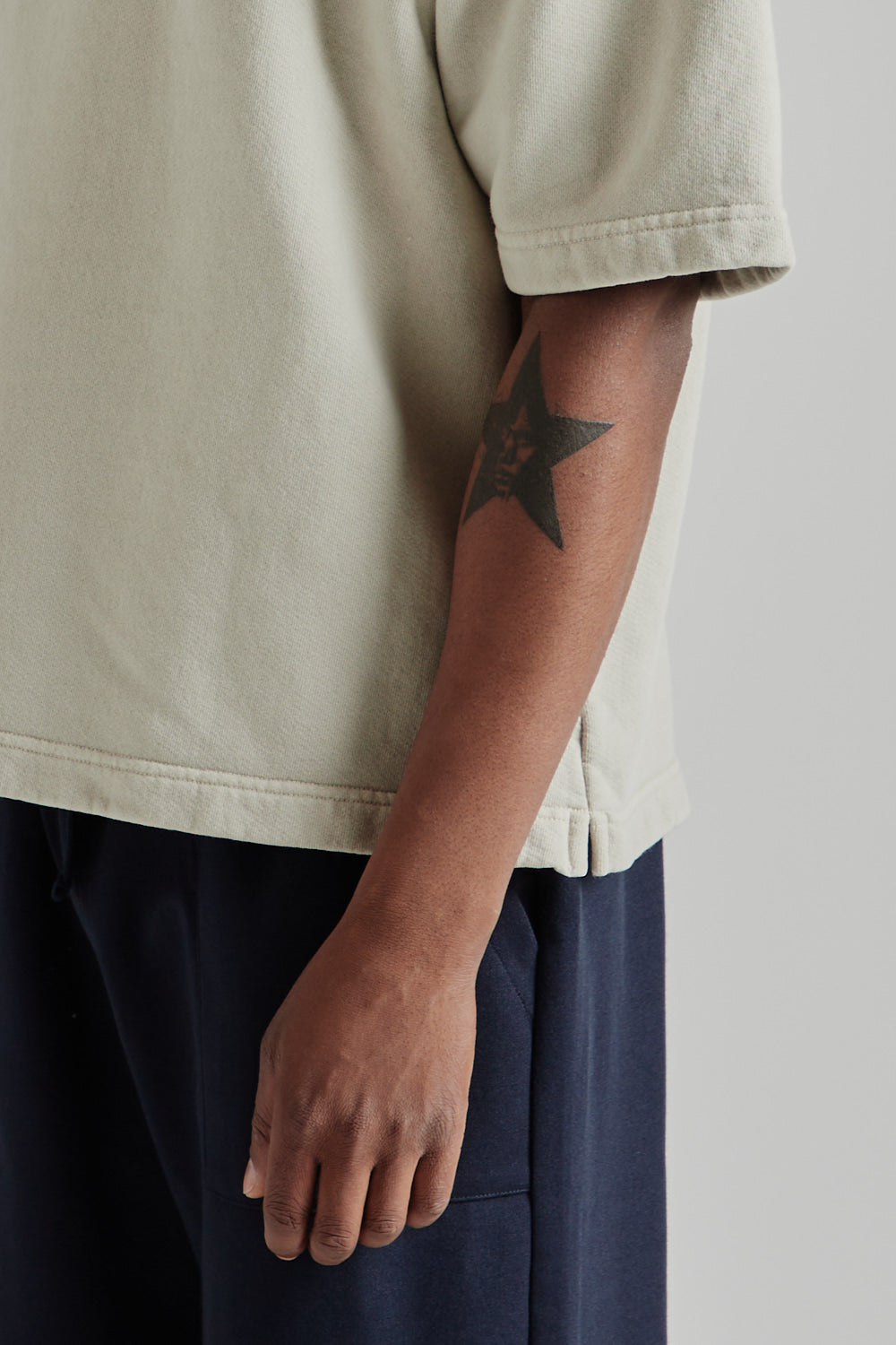 8oz Pigment Dyed Crewneck Big Tee - Grey