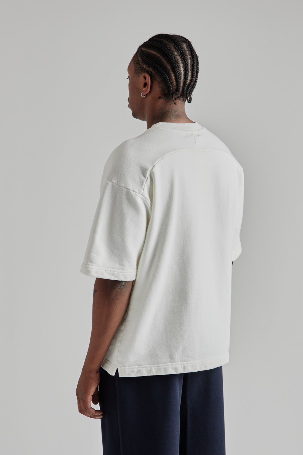 8oz Pigment Dyed Crewneck Big Tee - White