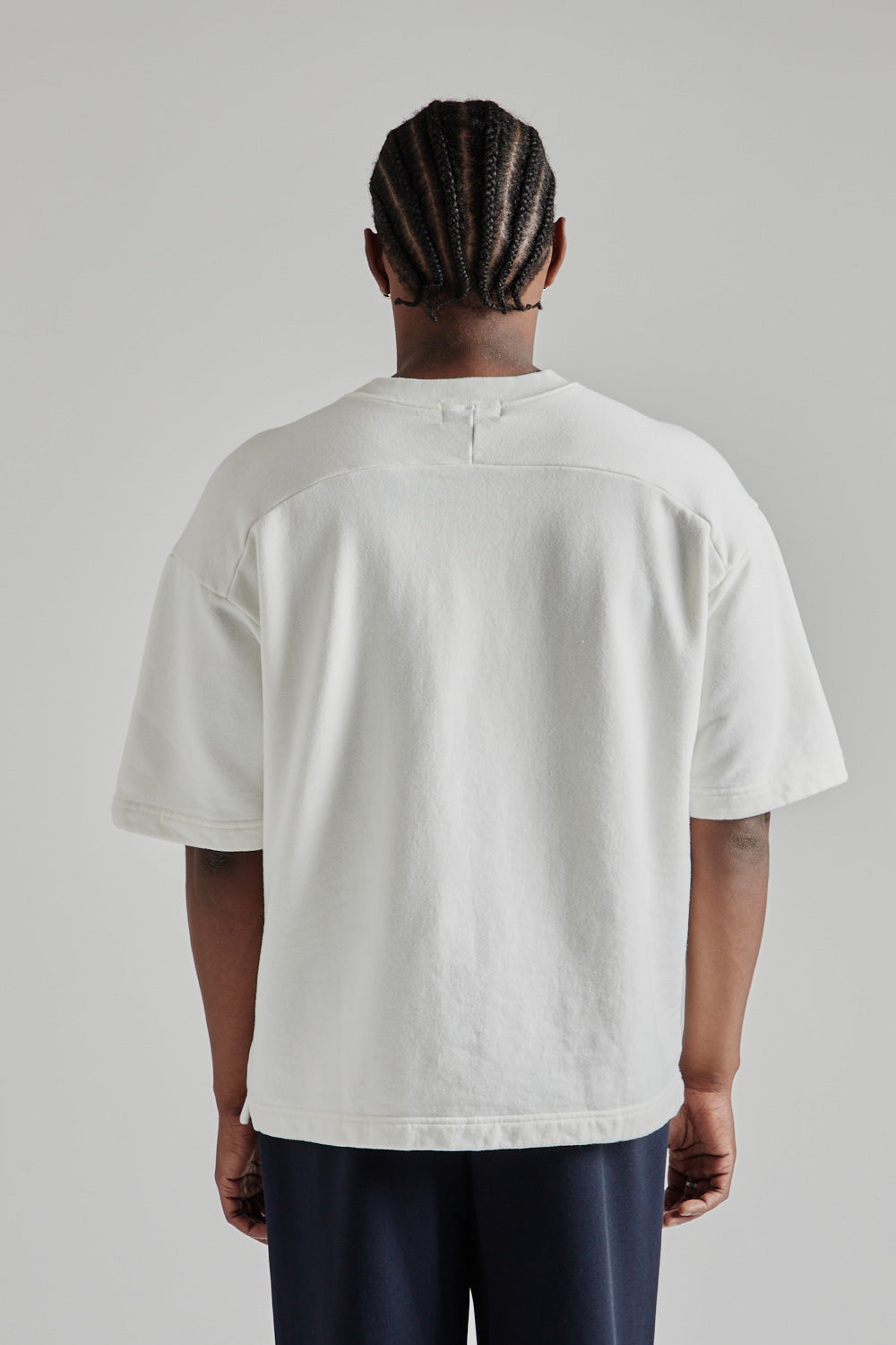 8oz Pigment Dyed Crewneck Big Tee - White