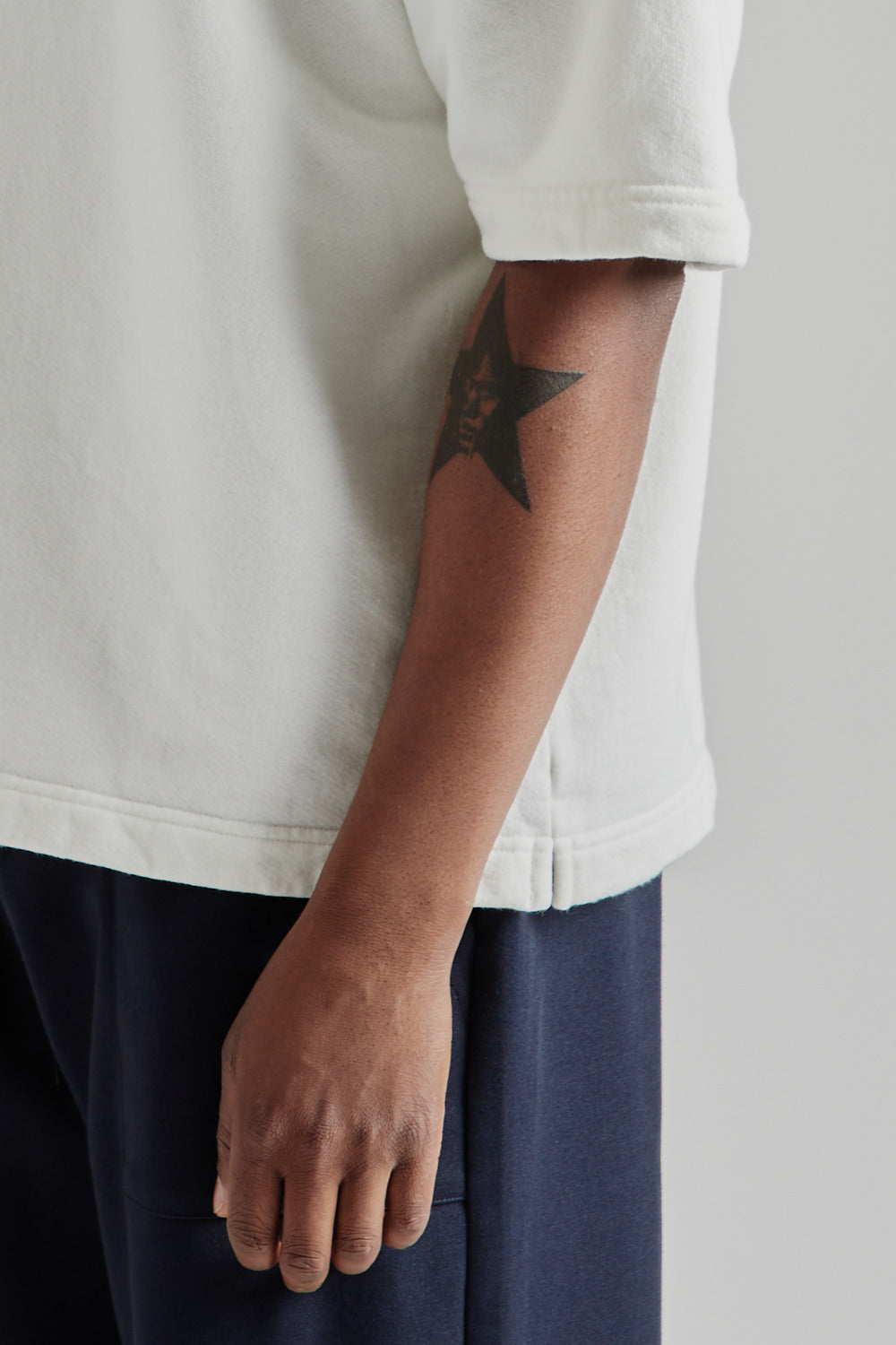 8oz Pigment Dyed Crewneck Big Tee - White