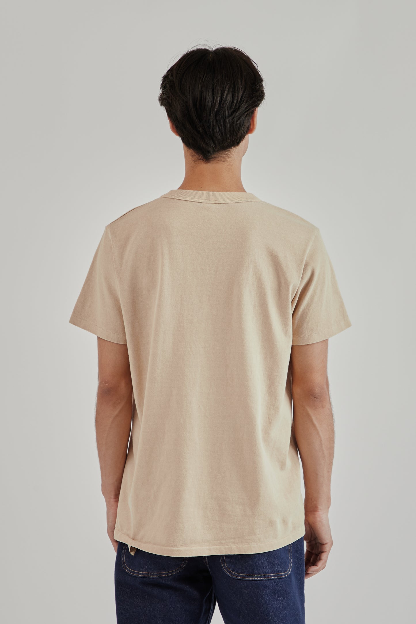 Velva Sheen SS25 Pigment Dyed Pocket Tee Smokey Beige 5