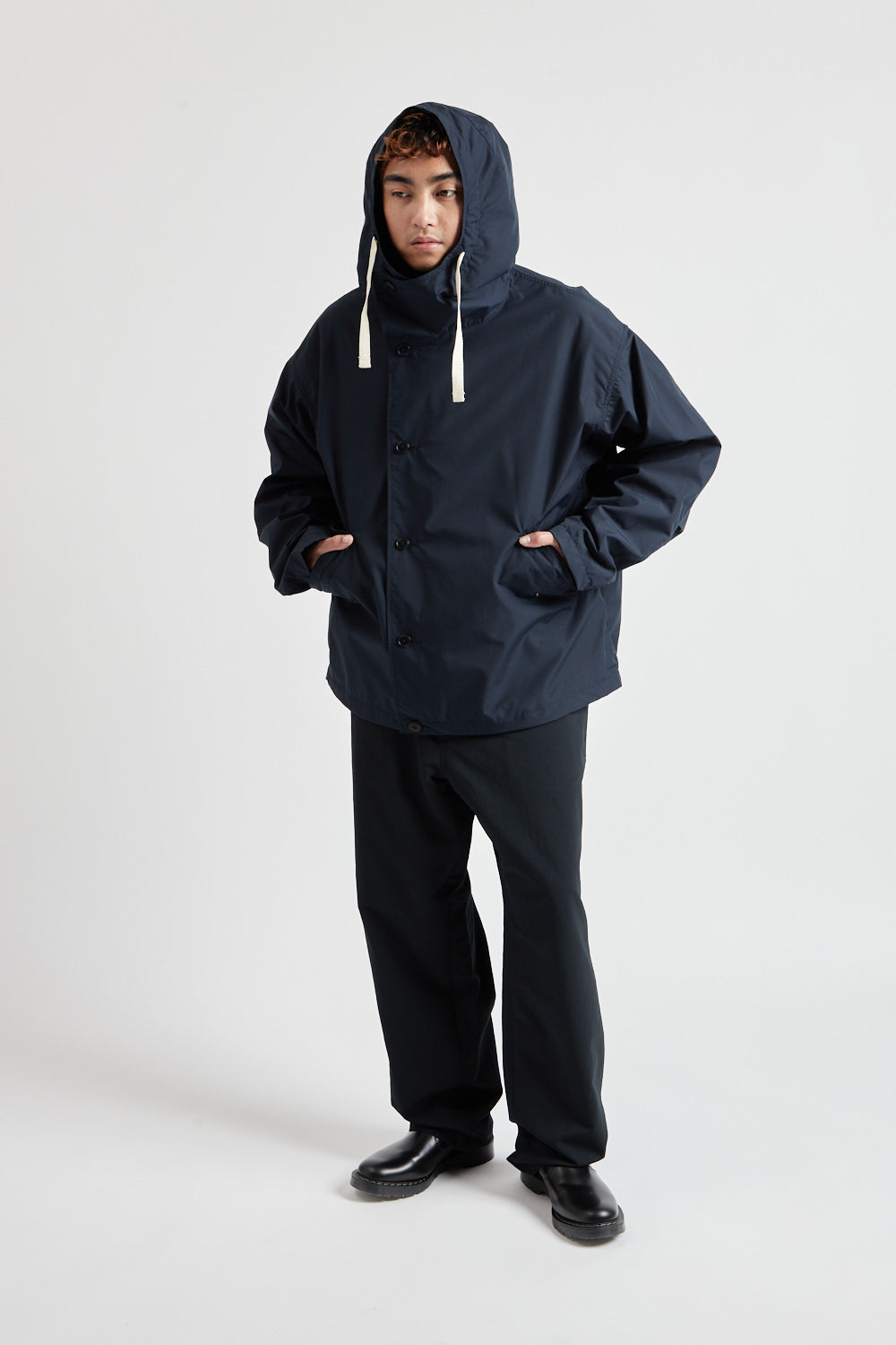 Hooded Jacket - Navy - Wallace Mercantile Shop