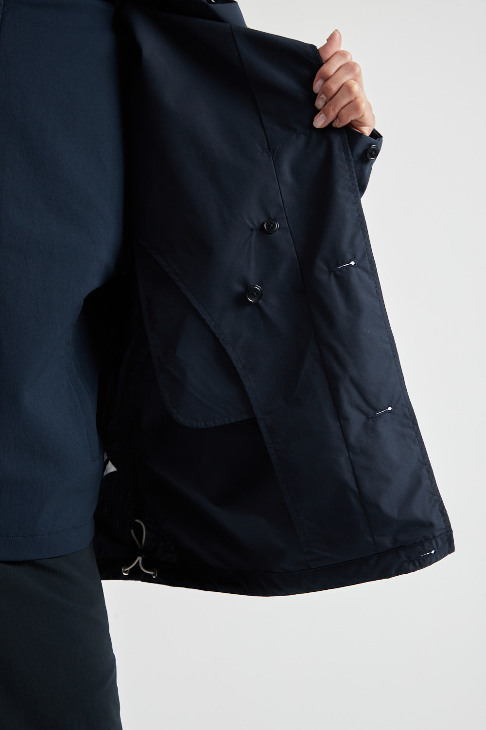 Hooded Jacket - Navy - Wallace Mercantile Shop