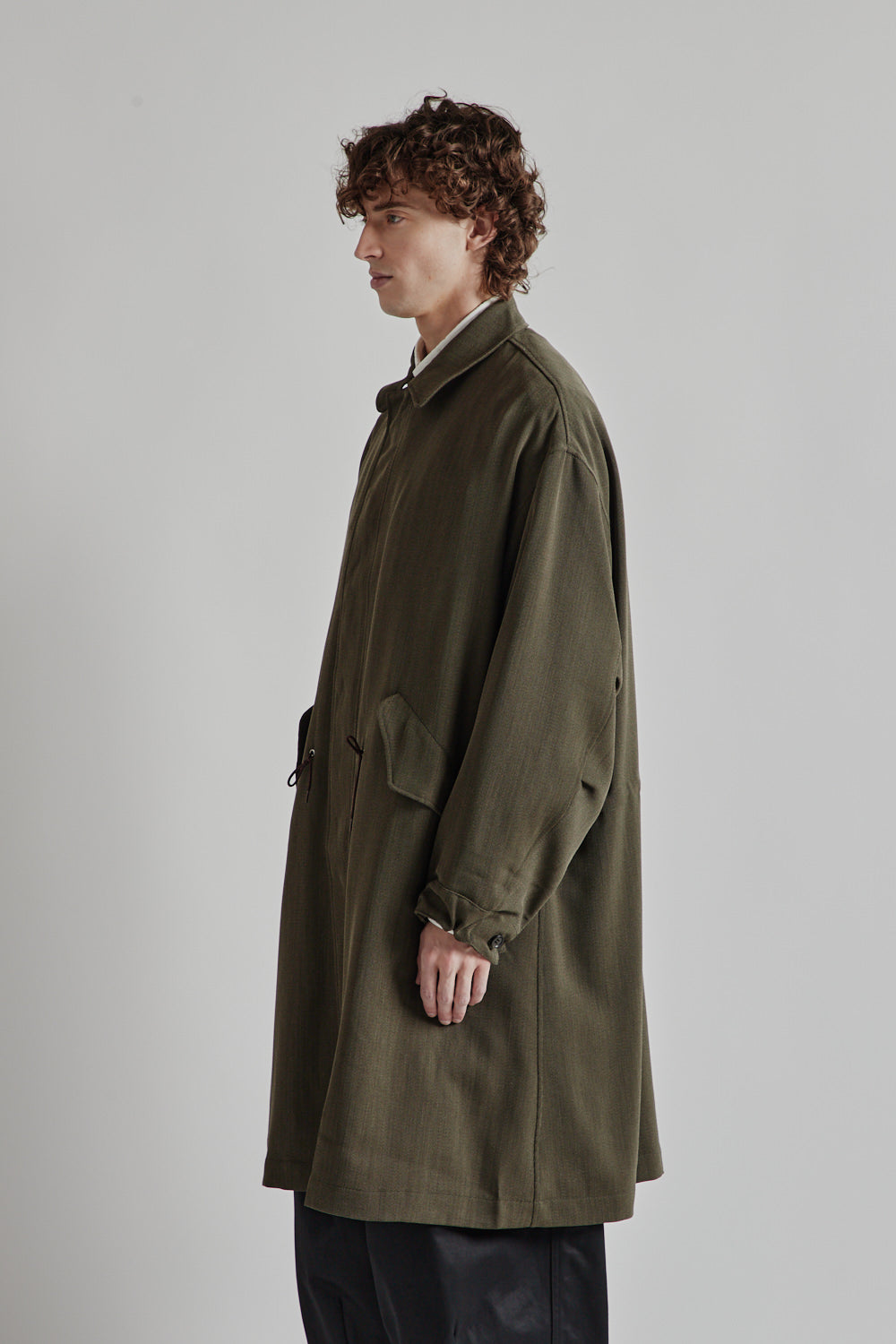 Is-Ness Wool Over Coat - Brown